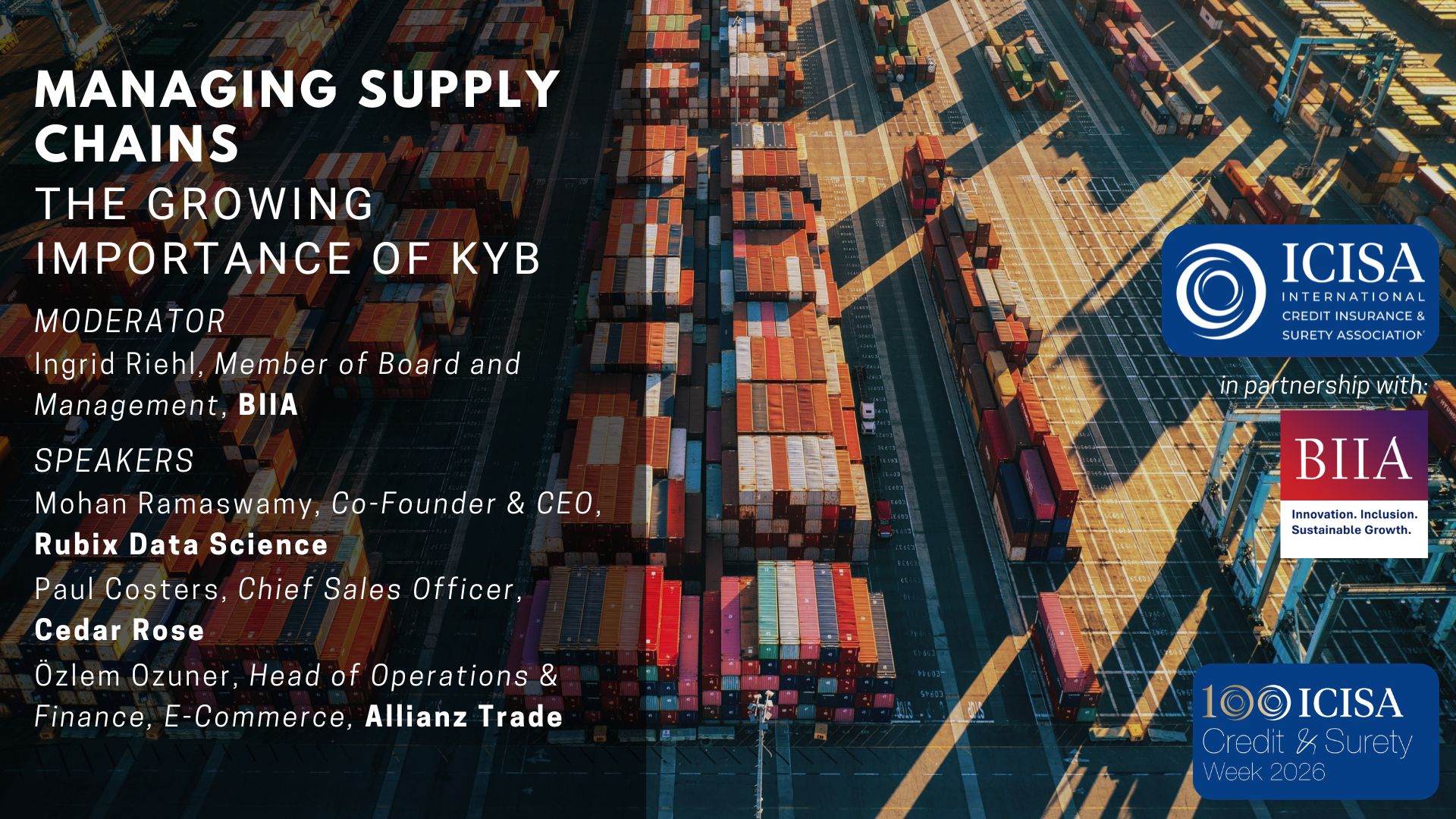 Credit & Surety Week 2026 – Managing Supply Chains – the growing importance of KYB